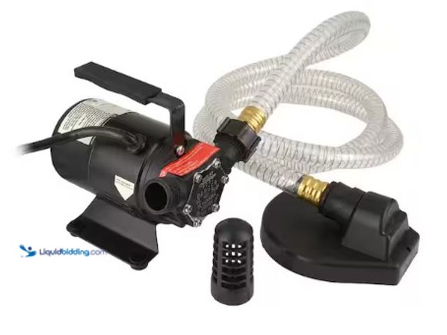 Lot 49-3612878 - Everbilt 1/10 HP Non-Submersible Self-Priming Transfer Pump, Model # EBTP1, Slightly used, Powers on...
