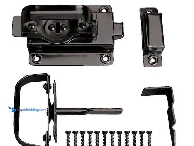 Lot 49-5545844 - Everbilt Black Swinging Door Latch, Factory Sealed