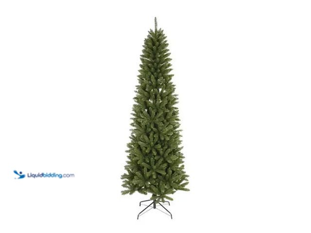 Lot 49-1542232 - Home Accents Holiday 7.5 Ft LED Pine Tree Slim Artifical T4 Christmas Tree, Slightly used, Tested wo...