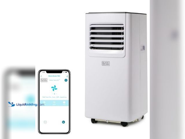 Lot 49-3618594 - BLACK+DECKER Smart Portable Air Conditioner with WiFi & Remote, 8,000 BTU, Model # B0GGLDGZY2, Unuse...