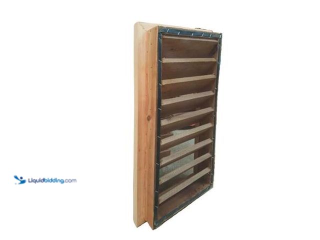 Lot 49-5548938 - Al's Millworks 16 in. x 24 in. Rectangular Wood Built-in Screen Gable Louver Vent W/ Brickmould trim...