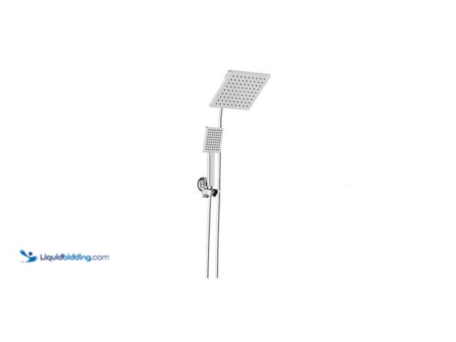 Lot 49-1629113 - Glacier Bay Modern 1-Spray 7.9 in. Dual Tub Wall Mount Fixed and Handheld Shower Heads 1.8 GPM in Po...