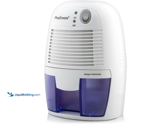 Lot 49-3563686 - 0.45-Pint Dehumidifier with Bucket and Auto Shut Off (tested works) Unused