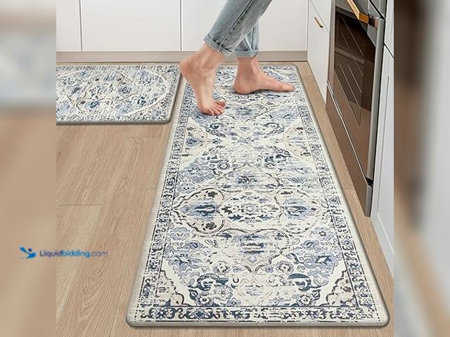 Lot 49-3528671 - Ileading Anti Fatigue Kitchen Rugs Sets of 2 Cushioned Kitchen Mats for Floor Waterproof Kitchen Mat...