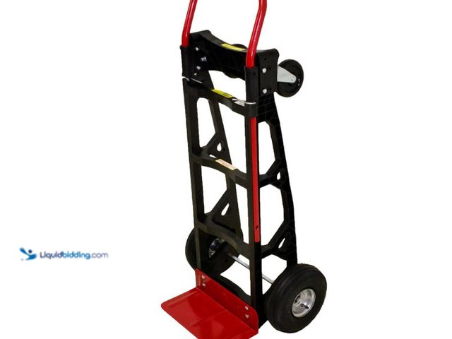 Lot 49-5551882 - Milwaukee 40611 Nylon Convertible Truck, 10-in Pneumatic Tires, 600-lb, Factory Sealed
