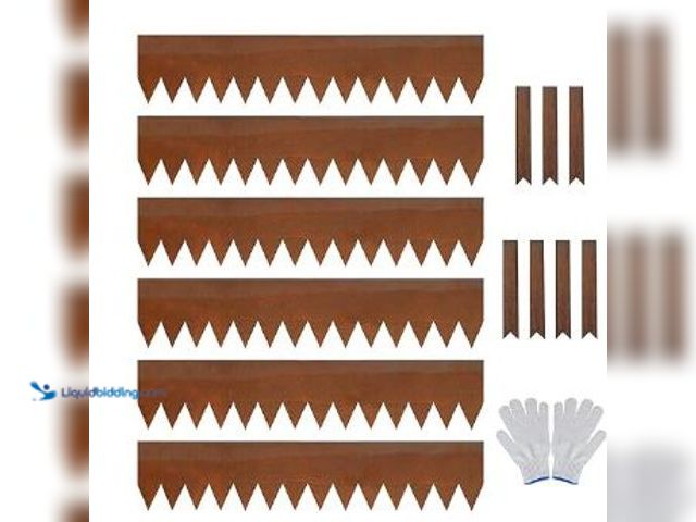 Lot 49-1517000 - Worth Garden 6 Pack Cor-Ten Steel Landscape Edging w/Rust Patina Finish - 40" L x 8" H Strips - Hamm...