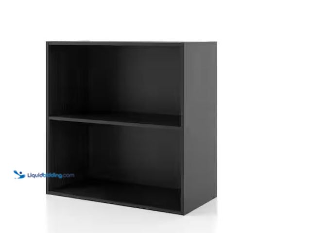 Lot 49-2020659 - Furniture of America Quincy 23.7 in. Tall Stackable Black Engineered wood 2-Shelf Modern Modular Boo...