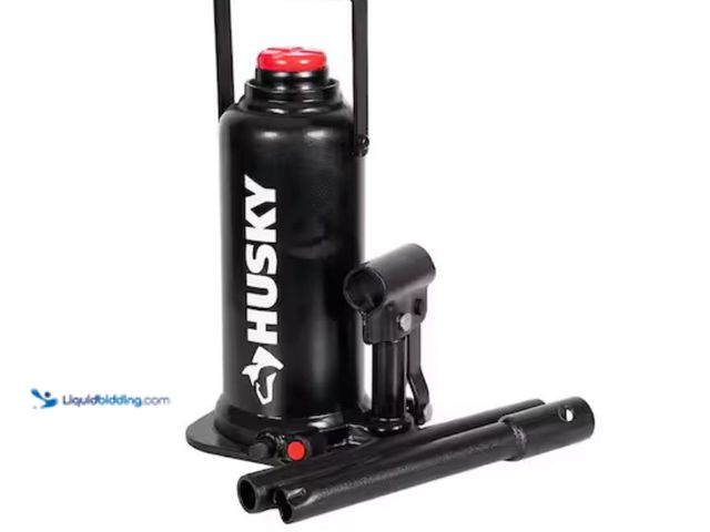 Lot 49-3614336 - Husky 12-Ton Welded Bottle Jack, Model # HPL12BW-ZDT-TH, Used, Scuffs/Scratches.  Ref#HD0723