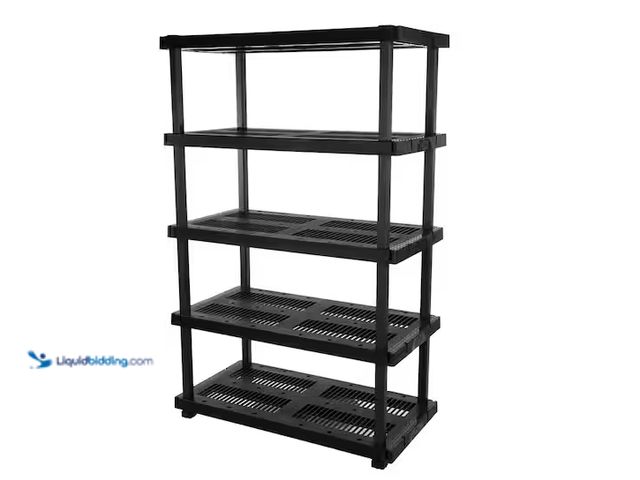 Lot 49-5545343 - HDX
5 Tier Plastic Adjustable Garage Storage Shelving Unit in Black (48 in. W x 75 in. H x 24 in. D...
