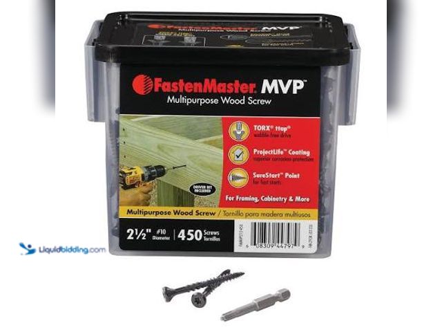 Lot 49-2024057 - FastenMaster  x 2-1/2 in. Torx TTAP Drive Flat Head MVP Multi-Purp Wood Screw. Model #1010382604. MS...