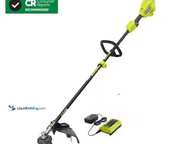 Lot 49-1518219 - RYOBI 40V 15 in. Expand-It Cordless Battery Attachment Capable String Trimmer with 4.O Ah Charger Mo...