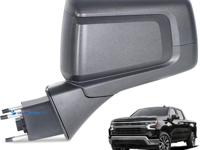 Lot 49-5406879 - Side Mirror Compatible with 2019-2024 Chevy Silverado 1500/1500LTD WT View Mirror Textured Black - G...