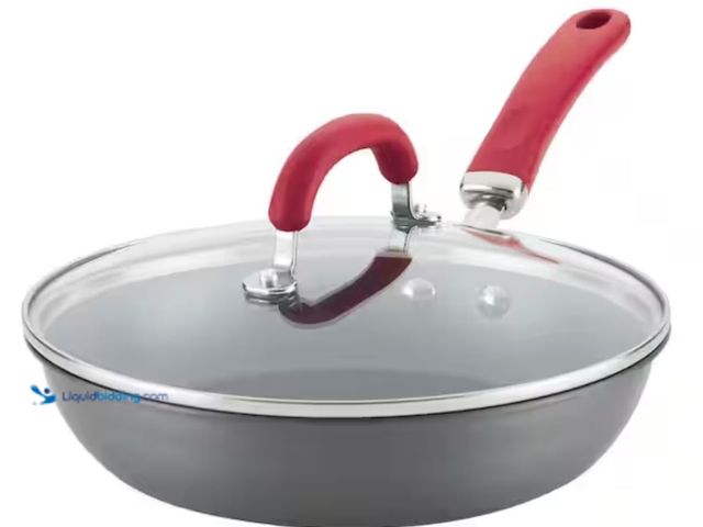 Lot 49-1631330 - Rachael Ray Create Delicious 10.25 in. Hard-Anodized Aluminum Nonstick Skillet in Red and Gray with ...