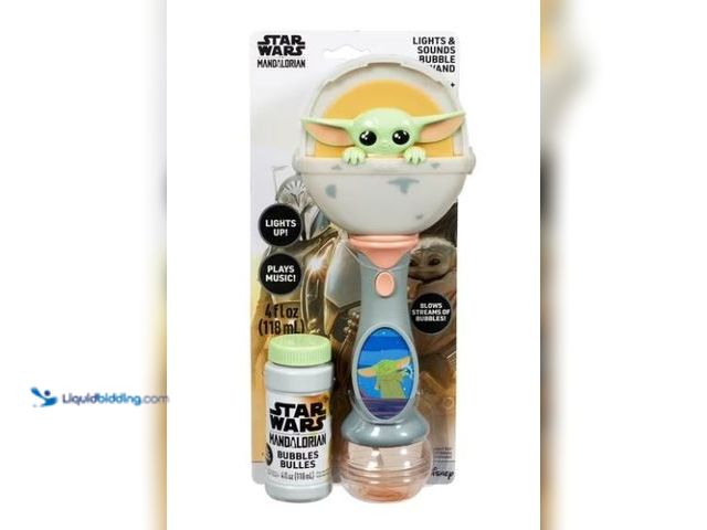 Lot 49-1623978 - Lot of (3) MANDO Little Kids Inc Grogu Lights & Sounds Bubble Wand, Model # 18314271446, Unused.  Re...