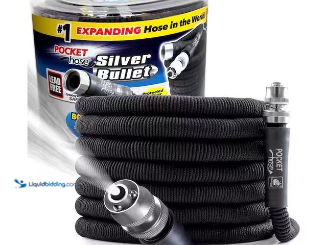 Lot 49-1548740 - Pocket Hose Silver Bullet 3/4 in. Dia x 100 ft. Lightweight Kink-Free Expandable Water Garden Hose M...