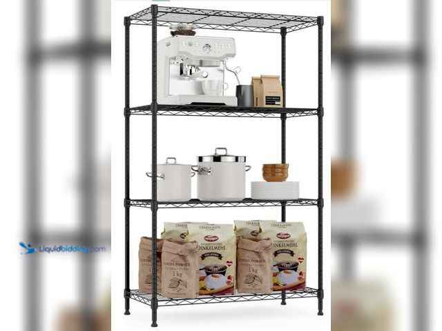 Lot 49-5436451 - 1000 lbs Storage Shelving Steel Heavy Duty 4-Tier Utility Shelving Unit Steel Organizer Wire Rack fo...