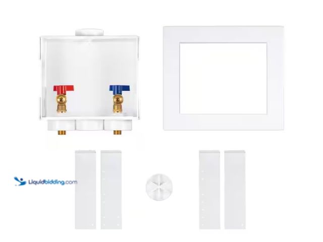 Lot 49-1571023 - Oatey Quadtro 2 in. Copper Sweat Connection Washing Machine Outlet Box with 1/4 Turn Brass Screw-On ...