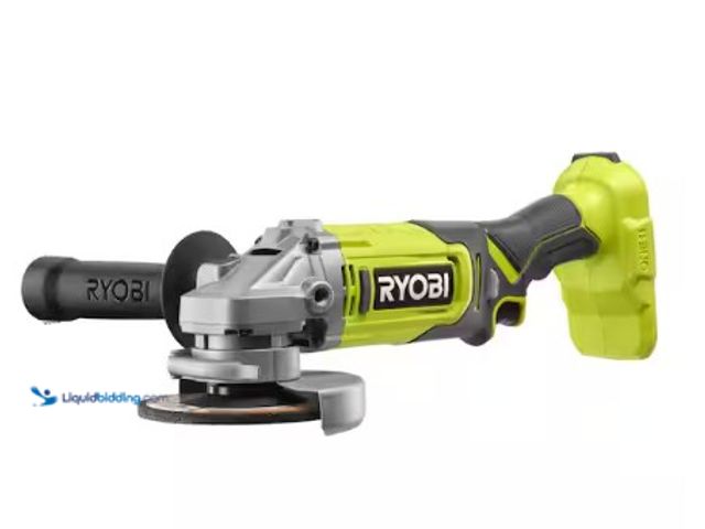 Lot 49-2022525 - RYOBI ONE+ 18V Cordless 4-1/2 in. Angle Grinder (Tool Only), Model # PCL445B, MSRP $59.97, Slightly ...