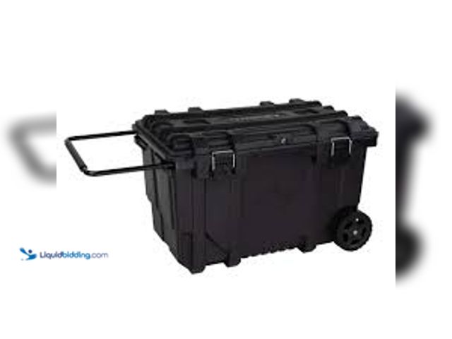 Lot 49-5448303 - Husky 36.5 in. Black Heavy Duty Large Rolling Toolbox with Tool Tray and Keyed Lock. Model # 999-820...