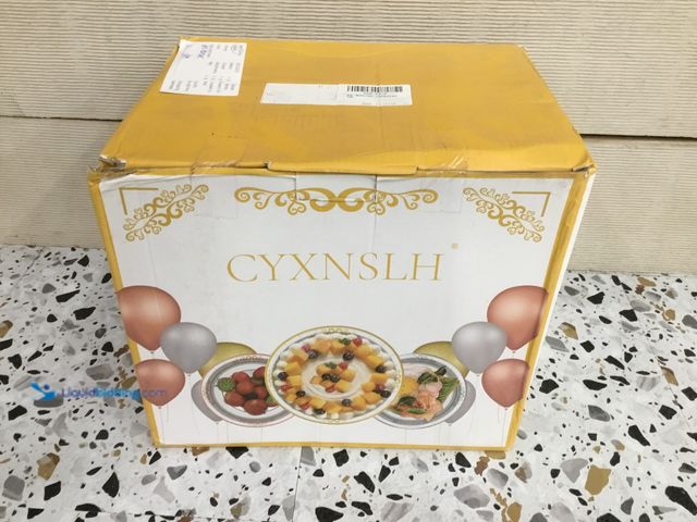 Lot 49-5408487 - Supernal 400pcs Silver Plastic Dinnerware Set Heavy Duty Disposable Plates Include Silver Plastic De...