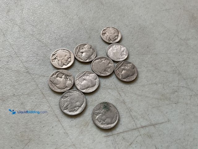 Lot 49-5515567 - LOT OF 10 VINTAGE BUFFALO NICKELS VARIOUS YEARS