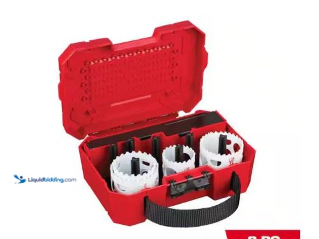 Lot 49-1577181 - Milwaukee Hole Dozer Bi-Metal Hole Saw Kit (8-Piece), Model # 49-22-4019, Used, (Note: One hole saw ...