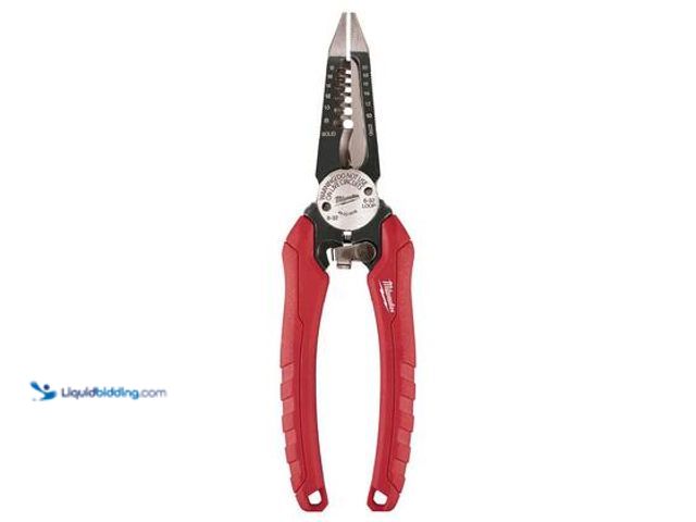 Lot 49-5544481 - Milwaukee 7.75 in. Combination Electricians 6-in-1 Wire Stripper/Cutter Pliers. Model # 48-22-3079. ...