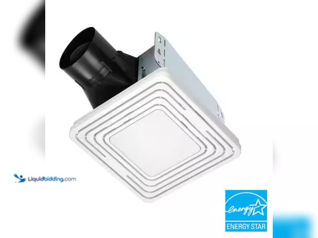 Lot 49-2000202 - Broan-NuTone Roomside Series, White, 50 CFM, No Cut- Roomside Installation Bathroom Fan with Light, ...