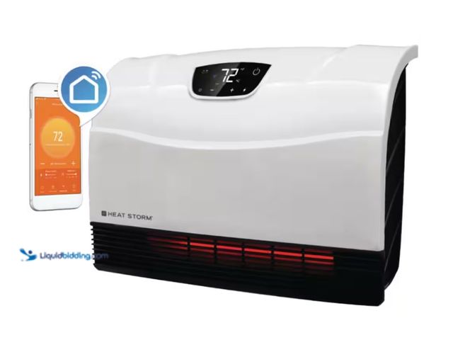 Lot 49-1515951 - Heat Storm 1,500-Watt Wi-Fi Smart Heater Deluxe Indoor Wall Mount Infrared Heater, Model # HS-1500-P...