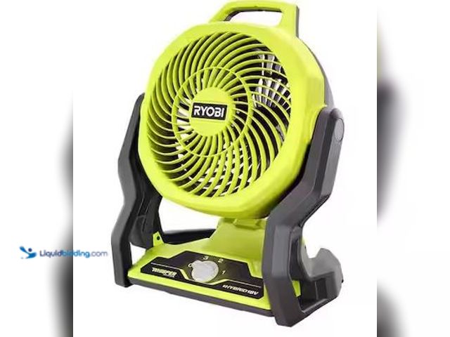 Lot 49-1548698 - RYOBI ONE+ 18V Cordless Hybrid WHISPER SERIES 7-1/2 in. Fan (Tool Only) Model # PCL811B, New  Ref#HD...