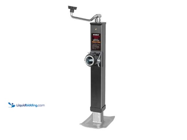 Lot 49-1568600 - 15" 7000lbs Weld On Square Pipe Mount Drop Leg Swivel Trailer Jack with Footplate and Top wind Handl...