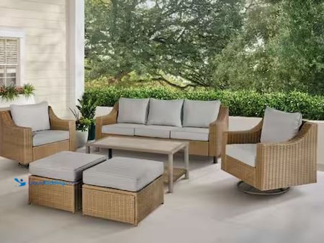 Lot 49-5490117 - Hampton Bay
Cherry Creek 6-Piece Wicker Patio Deep Seating Set With CushionGuard Cushions Internet ...