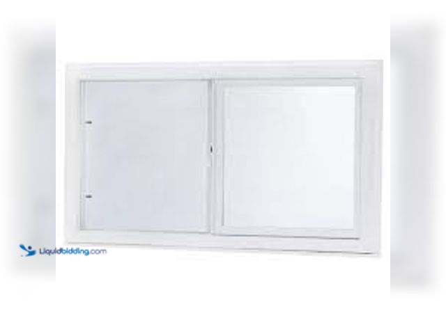 Lot 49-5459825 - TAFCO WINDOWS 32.25 in. x 16.25 in. White Left-Hand Double-Pane Insulated Glass Vinyl Sliding Baseme...