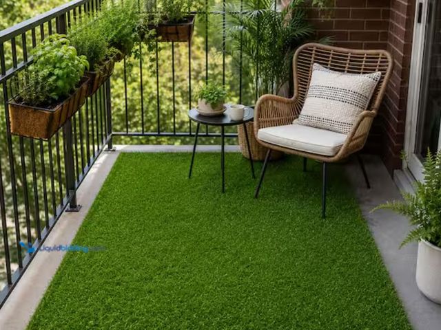 Lot 49-1623520 - TrafficMaster Emerald Green Precut Turf 6 ft. x 7 ft. 10.375  x 8 mm Green Artificial Turf Grass Rug...