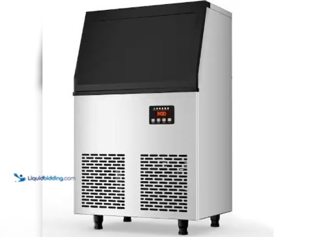 Lot 49-2022989 - Coolski 100 lbs. /24H 20 in. Commercial Freestanding/Built-in Ice Maker, Stainless Steel, with 34 lb...