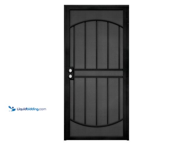 Lot 49-5547693 - Unique Home Designs
36 in. x 80 in. Arcada Black Surface Mount Outswing Steel Security Door with Ex...