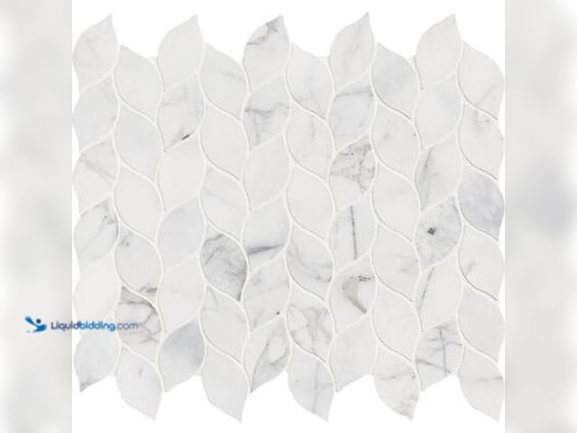 Lot 49-5539920 - Approx 40 Sq ft - MSI Calacatta Cressa Blanco 13 in. x 13.5 in. Polished Marble Look Floor and Wall ...