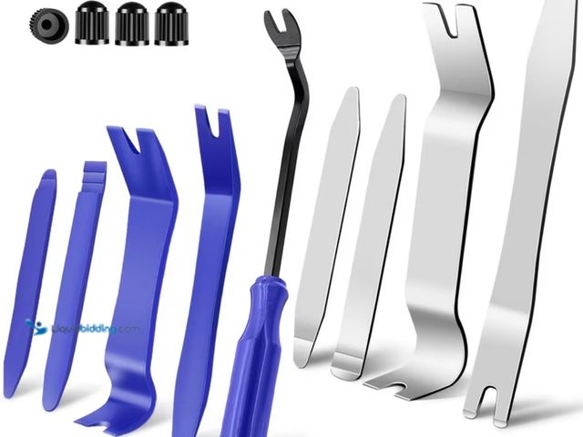 Lot 49-1816648 - New 12 pcs  Durable AutoTrim Removal Tool Kit - Pry Bars &amp; Screwdriver Set For Car Door Panel, A...