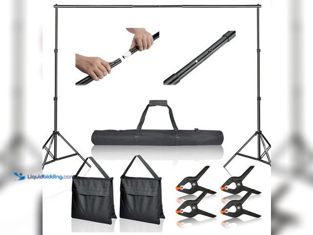 Lot 49-2001418 - Emart Photo Video Studio 10Ft Adjustable Background Stand Backdrop Support System Kit with Carry Bag...