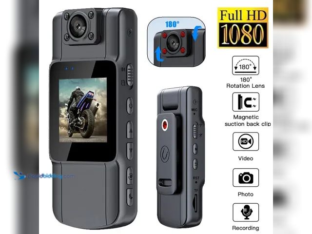 Lot 49-3471048 - Full HD Law Enforcement Body Camera 1080P with IR Night Vision and Audio - NEW - Featuring a 1.6-inc...