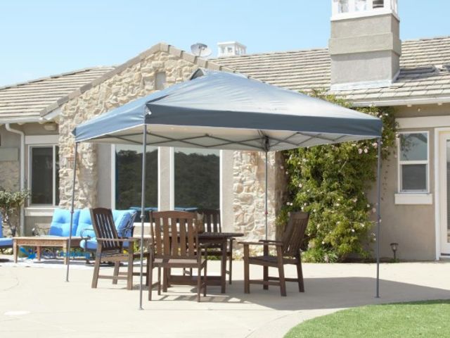 Lot 49-1515653 - Everbilt 10 ft. x 10 ft. Grey Instant Canopy Pop Up Tent, Model # NS CLIA 100-G, Slightly used.  Ref...