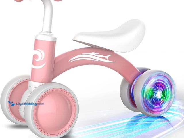 Lot 49-5458881 - Colorful Lighting Baby Balance Bike Toys for 1 Year Old Girl Gifts, 10-36 Month Toddler Balance Bike...