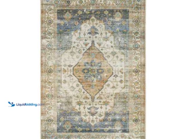 Lot 49-1627334 - Home Decorators Collection Harmony Denim 5 ft. x 7 ft. Indoor Machine Washable Area Rug Model # 6102...