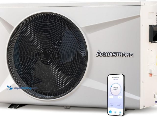 Lot 49-5459595 - Aquastrong Inverter Swimming Pool Heat Pump, 22,000 BTU 7,000 Gallons Electric Pool Heater for Above...