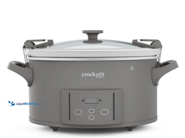 Lot 49-2025448 - Crock-Pot Design Series 7-Quart Programmable Slow Cooker, Gray, Model # 680358552750, MSRP $69.97, U...