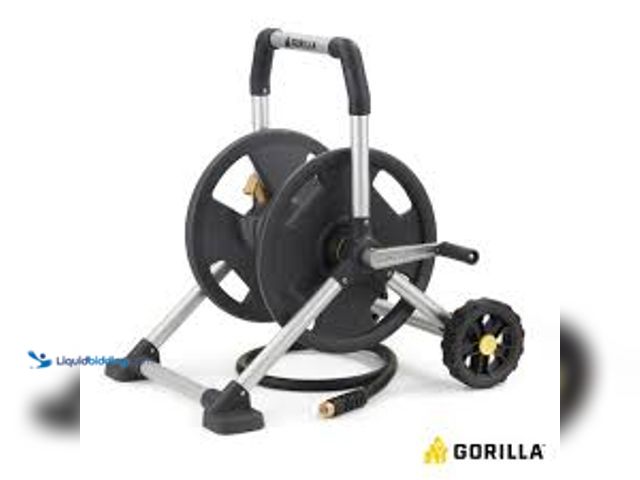 Lot 49-5448762 - Gorilla 175 ft. Aluminum Zero Rust Mobile Hose Reel. Model # GRS-175H. Unused