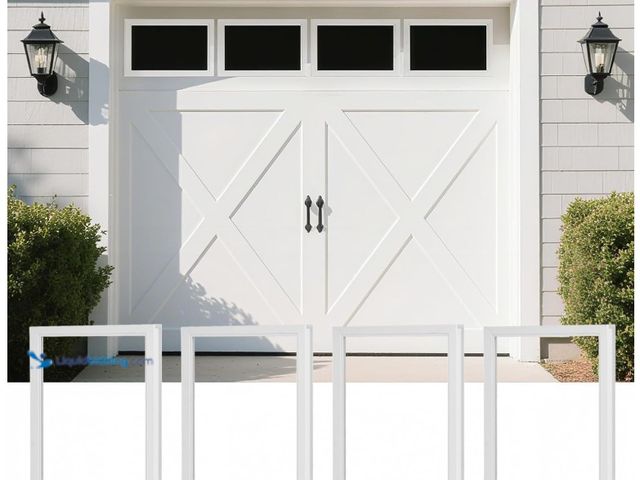 Lot 49-3431922 - 4 Pcs Garage Door Windows, 21"×14" Replacement Vinyl Windows Inserts Kit with UV Resistant Resin Gla...