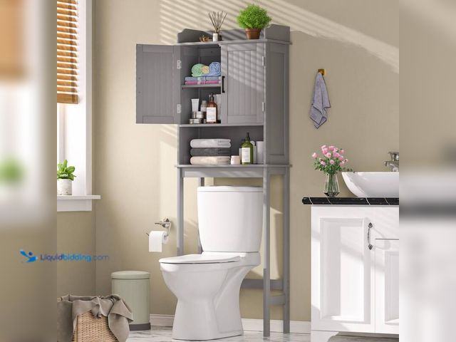 Lot 49-5406398 - Veikous Bathroom Over-the-Toilet Storage 21.7 in. W x 66.9 in. H x 7.1 in. D Composite Rectangular S...