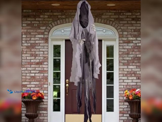 Lot 49-5437616 - Faceless Ghost Hanging Halloween Decoration, 9ft.  [Model: SH-16] Unused