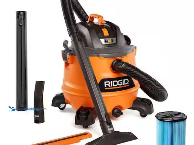 Lot 49-3473060 - RIDGID 14 Gal. 6.0 Peak HP NXT Shop Vacuum Wet Dry Vac with Fine Dust Filter, Locking Hose, Wands an...